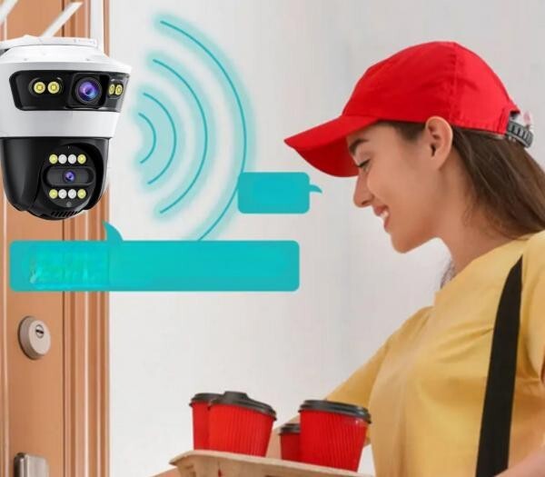 Wi-Fi Camera Compatible with Video Surveillance Rugged IP66 with Rotation