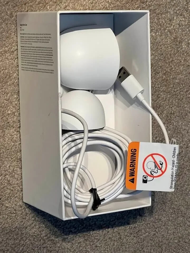 GOOGLE NEST INDOOR SECURITY CAM CAMERA GJQ9T GA01998-US WI-FI GOOGLE HOME SUPPRT