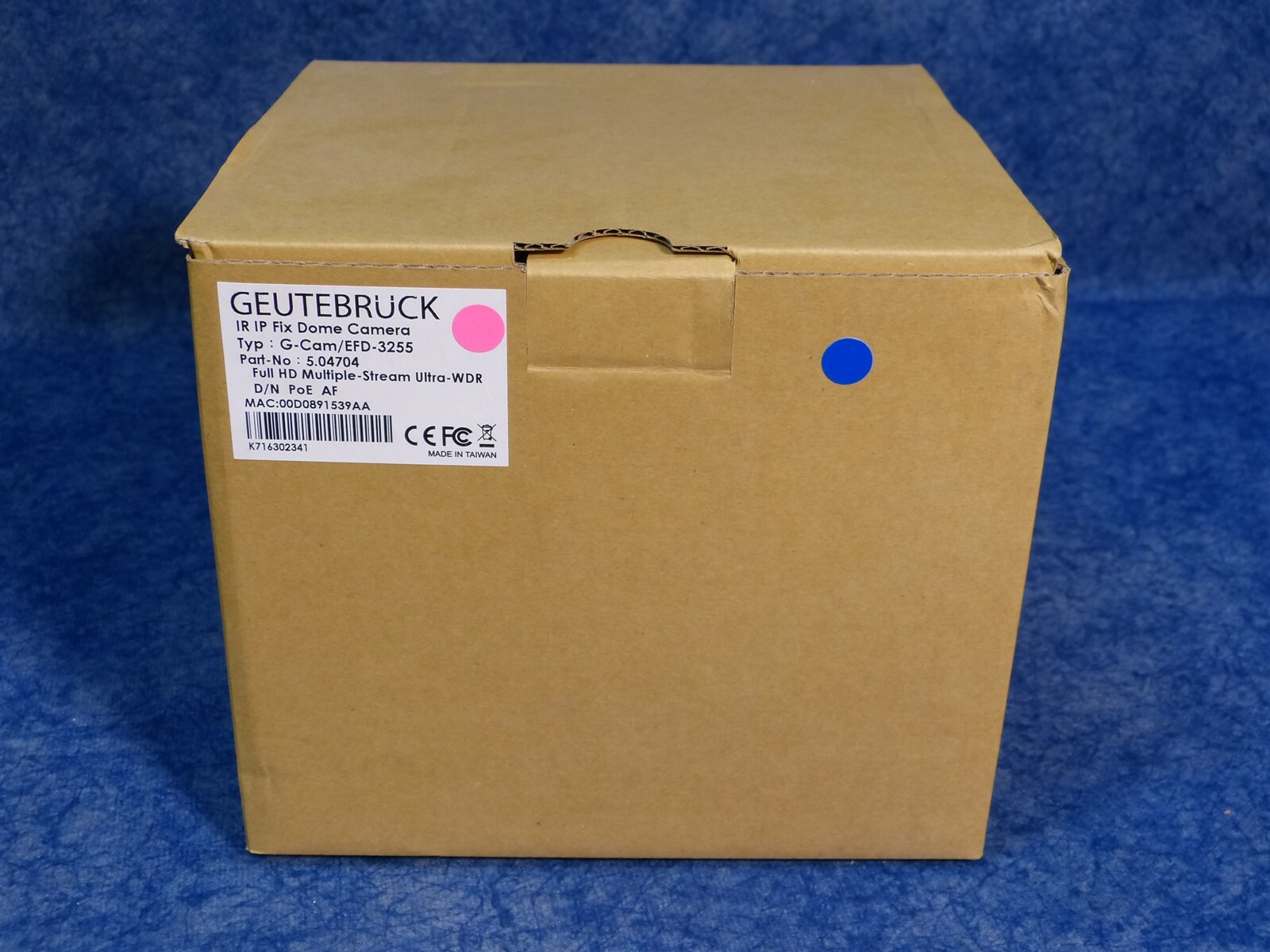 Geutebruck IR IP Fixed Dome Camera Part# 5.04704 Full HD Ultra Wide POE (K18)