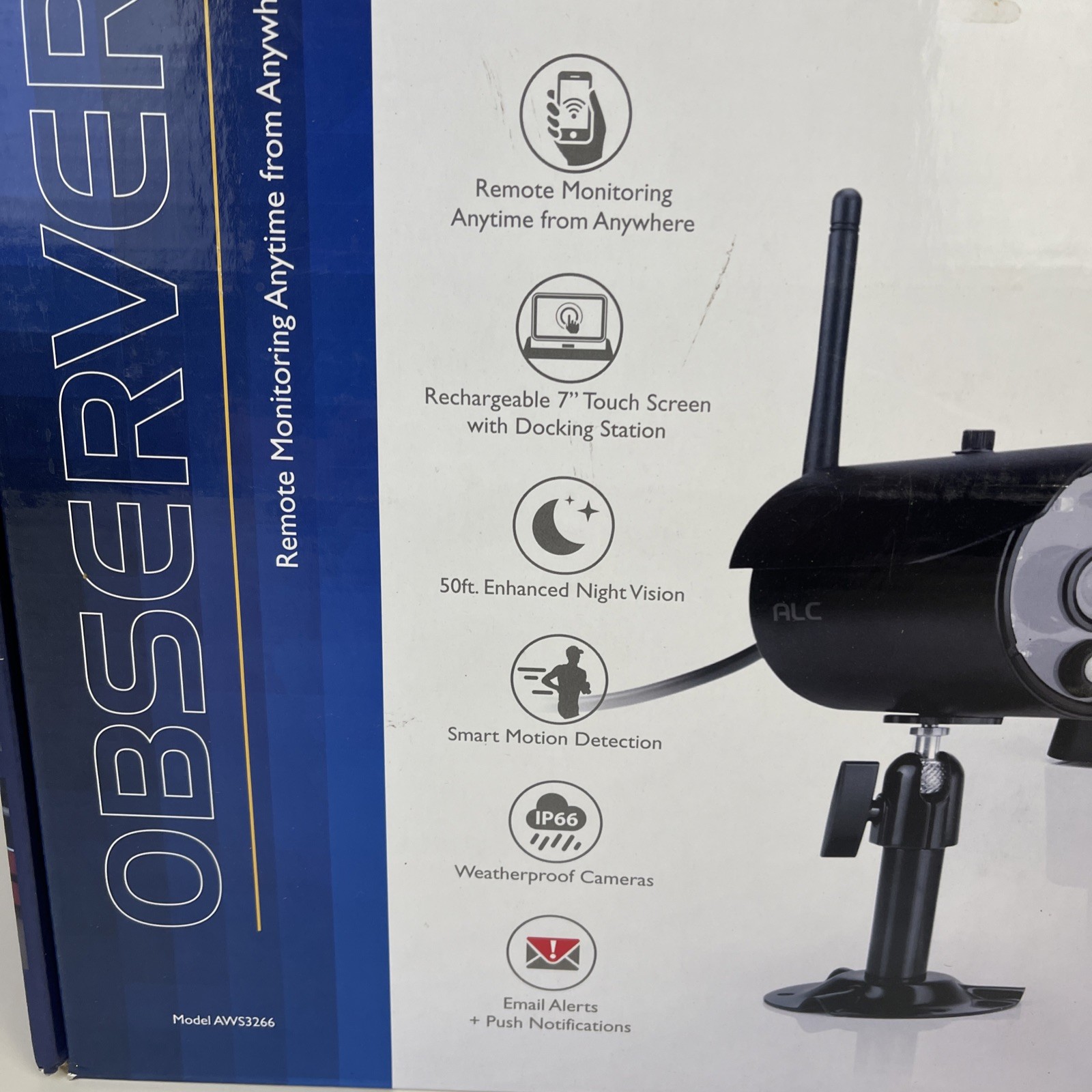 ALC Smart Home Security Camera System Kit With 7” Touch Screen Wireless AWS3266