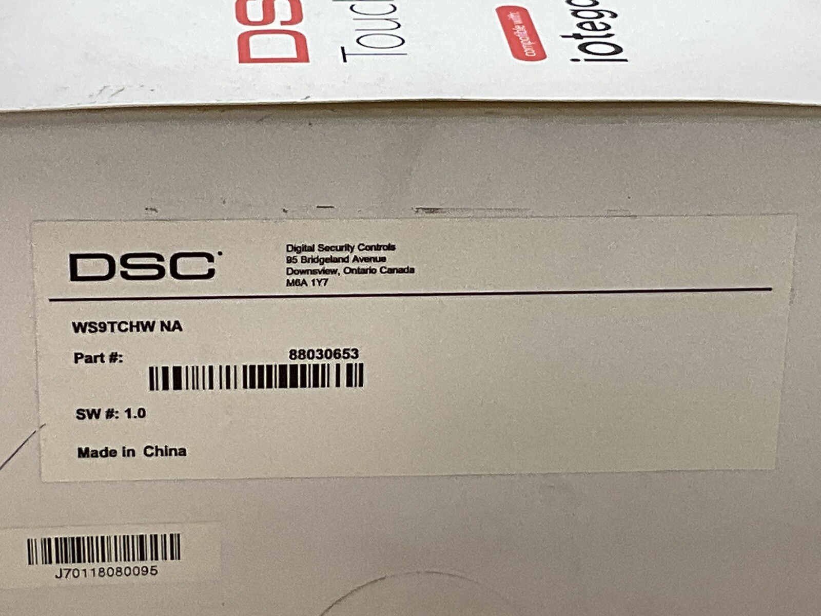 DSC Touchscreen iotega (WS9TCHW NA) MAR-787