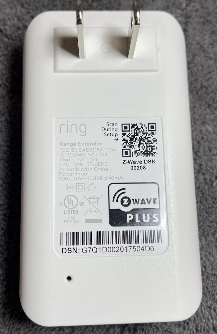 Ring Alarm Range Extender 5ATS28 2nd Gen White