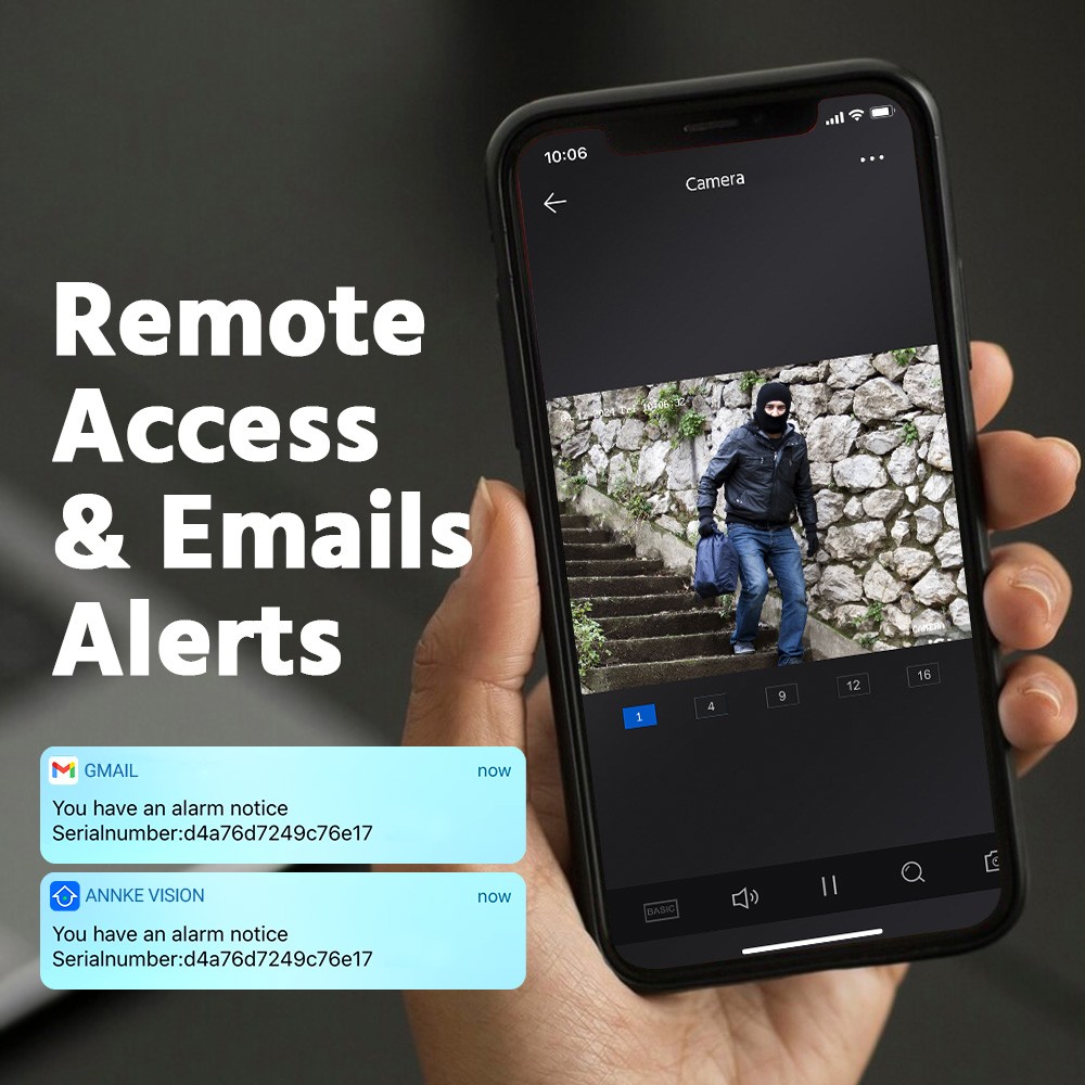 ANNKE 8CH 6MP NVR 5MP Color Night PoE Security IP Camera System Two Way Audio AI