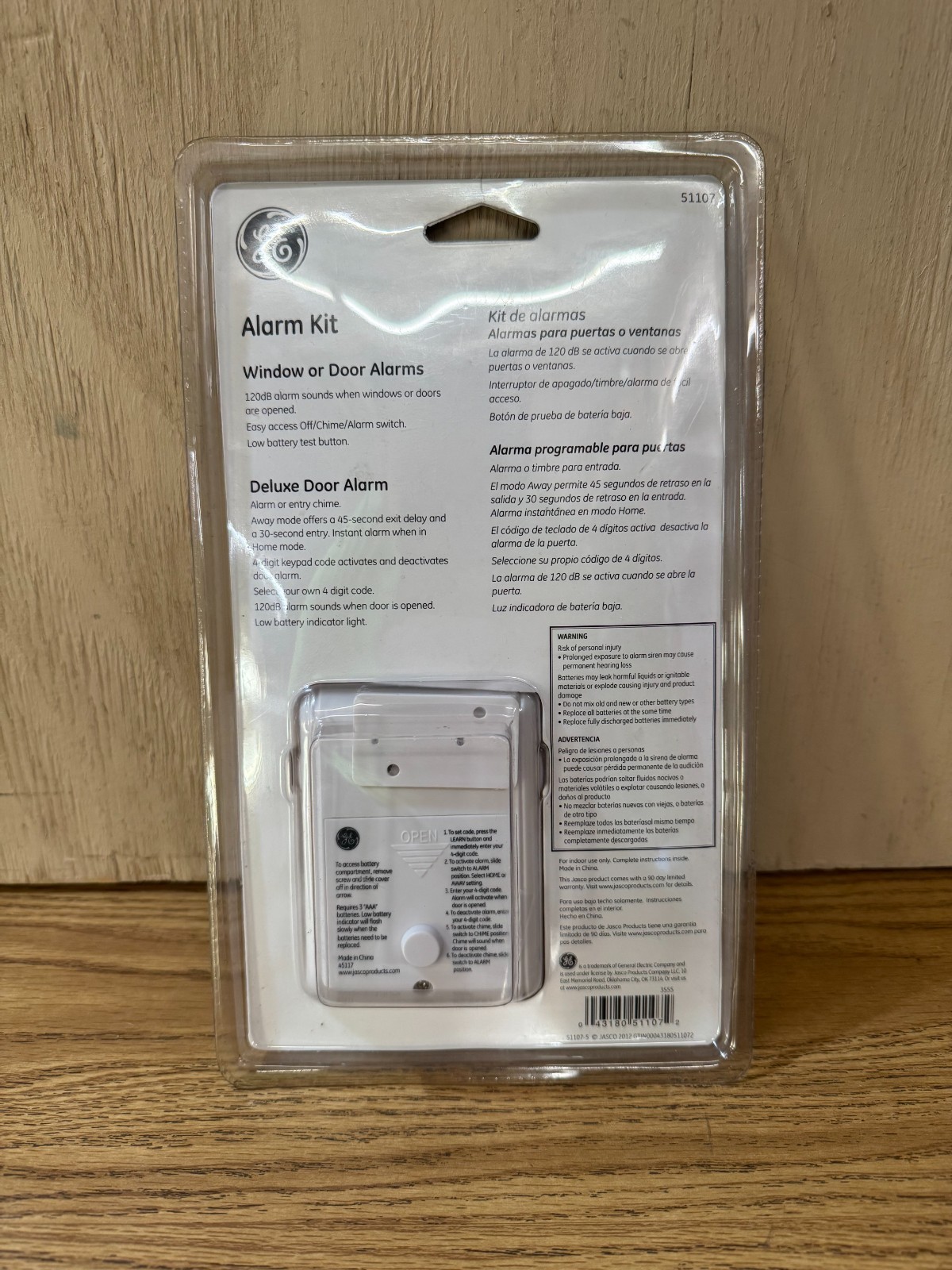 GE Personal Security Alarm Kit #51107 – Window or Door Alarm – New in Package