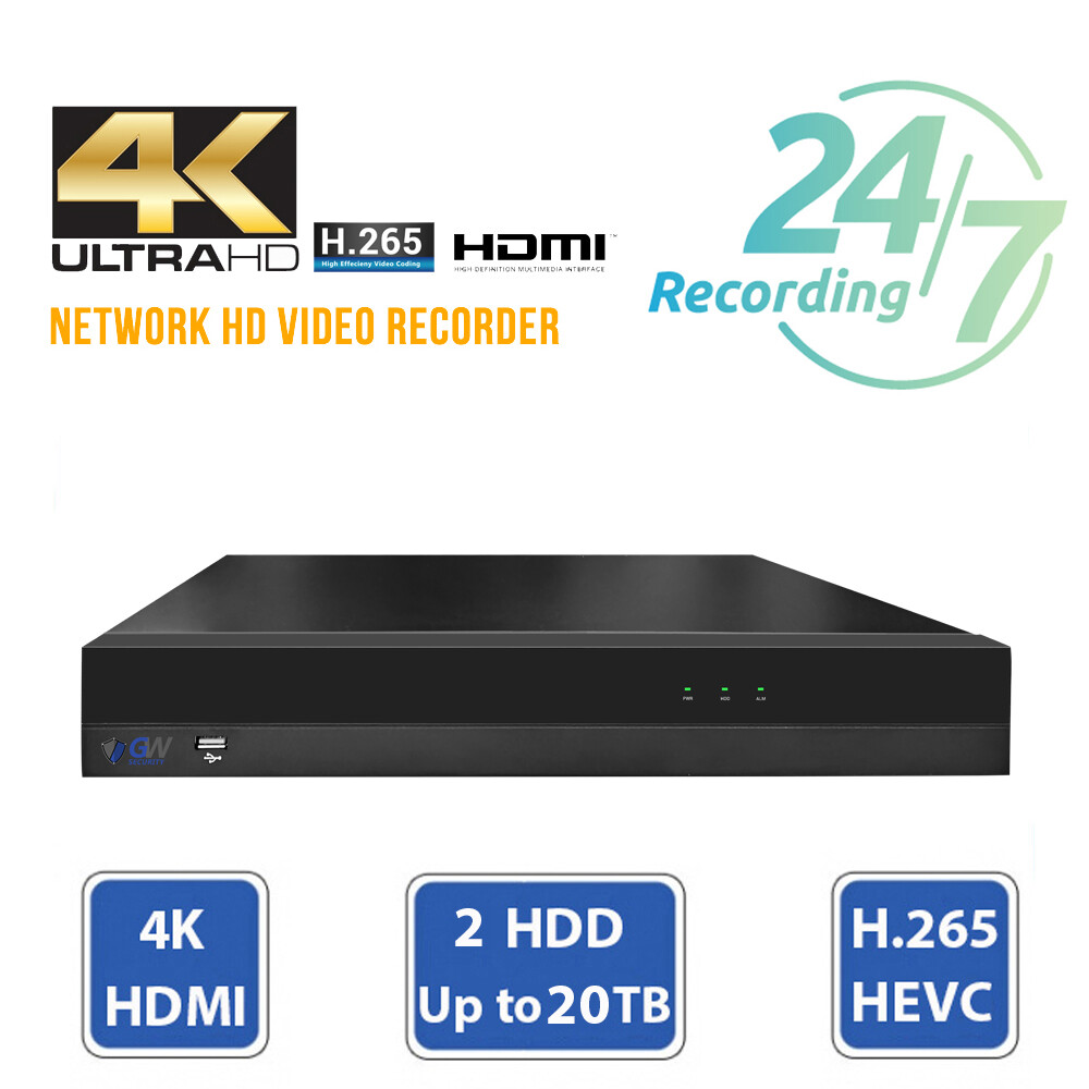 16 Channel 4K NVR (16) 8MP 2160p Home IP POE Dome Security Camera System 4TB HDD