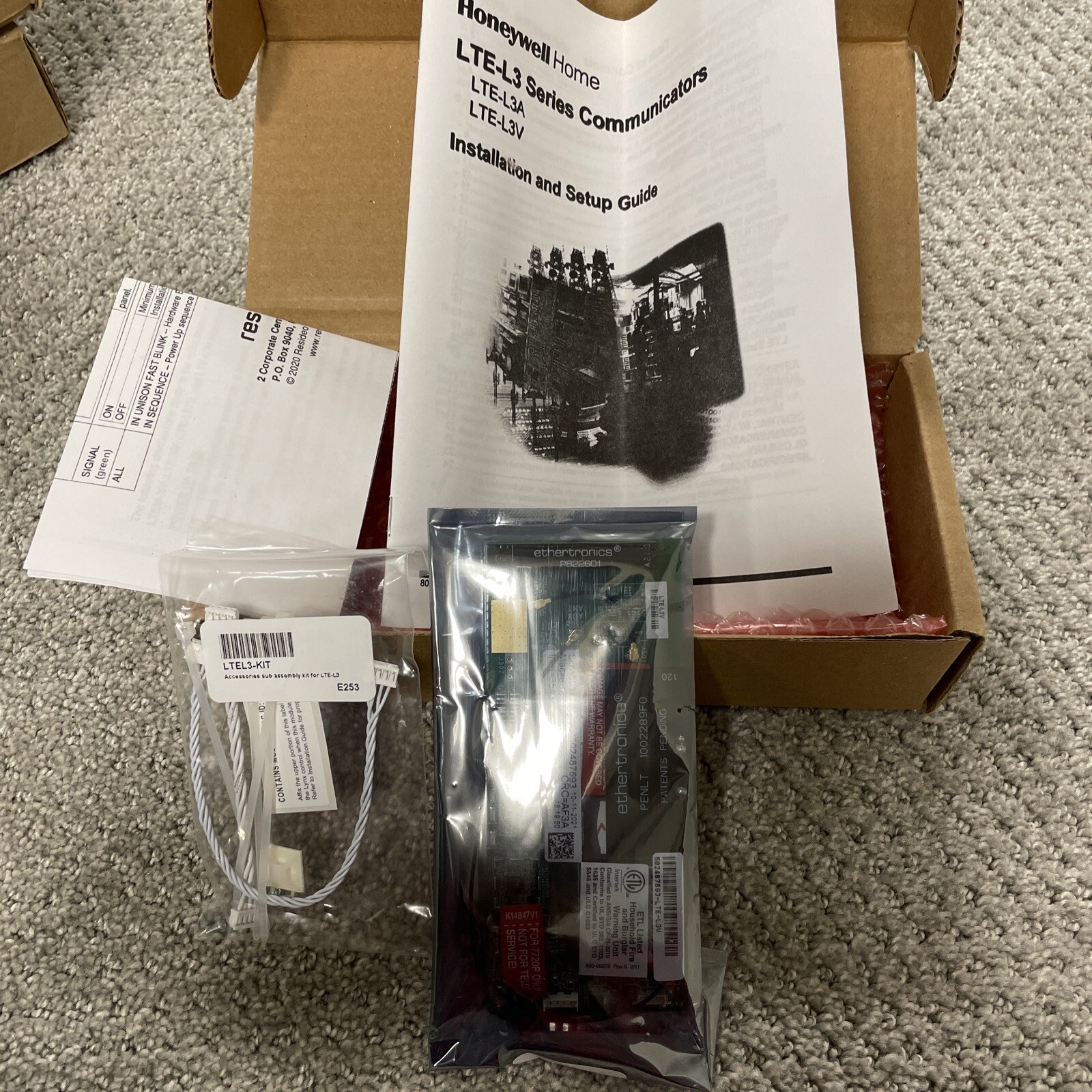 Honeywell Home LTE-L3V Lynx L3000 Communicator Verizon Home Security Board NIB
