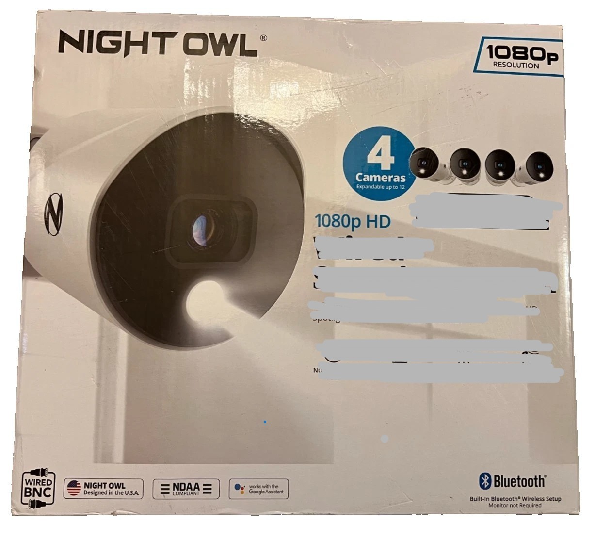 4x Night Owl Replacement Security Cameras w/ Cables & Power – BNC CCTV – No DVR