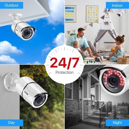 ZOSI H.265+ 16ch 5MP Lite DVR 1080p Security Camera System CCTV System with HDD