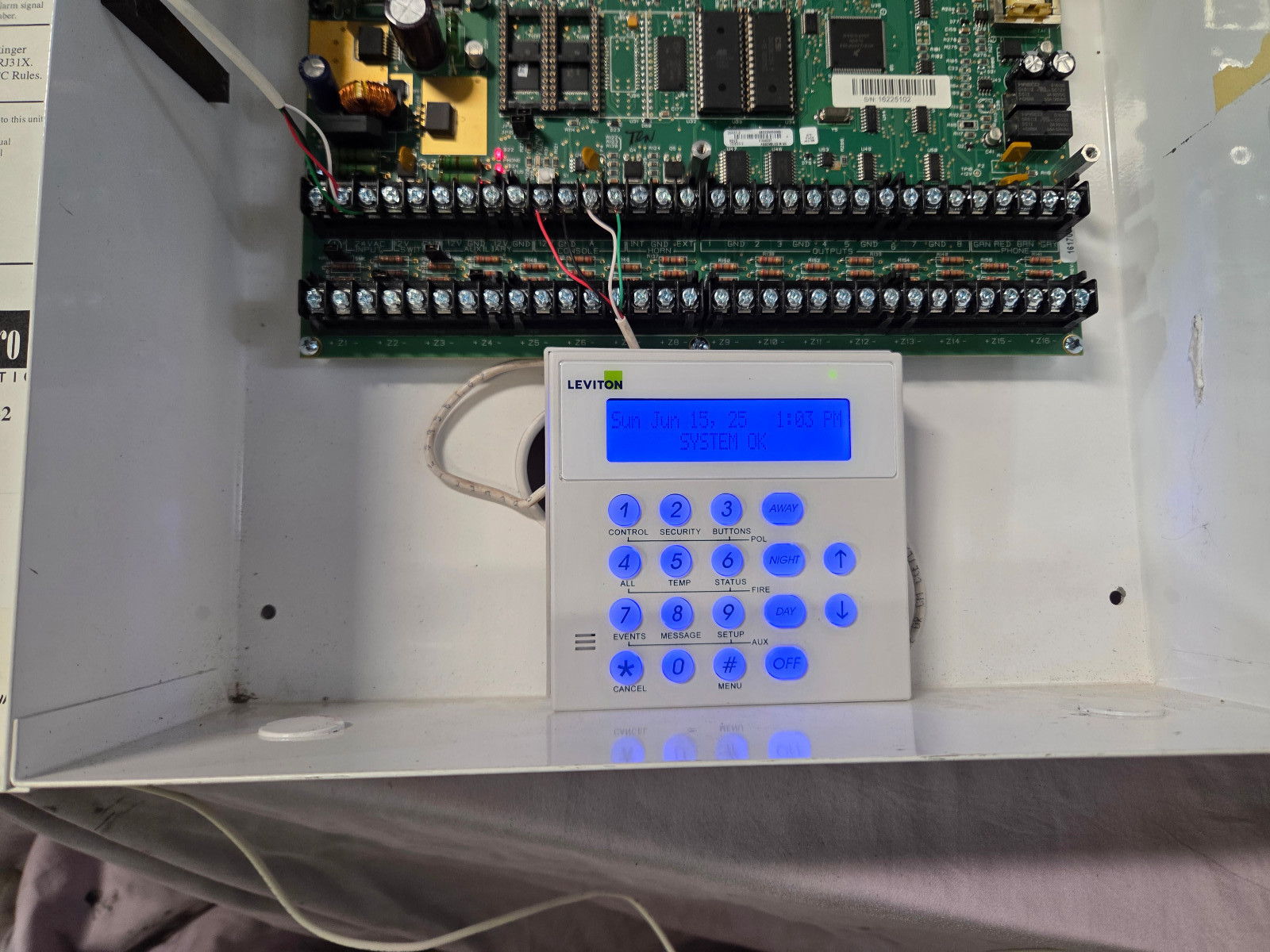 HAI Leviton Omnipro 2 security panel 20A01-3