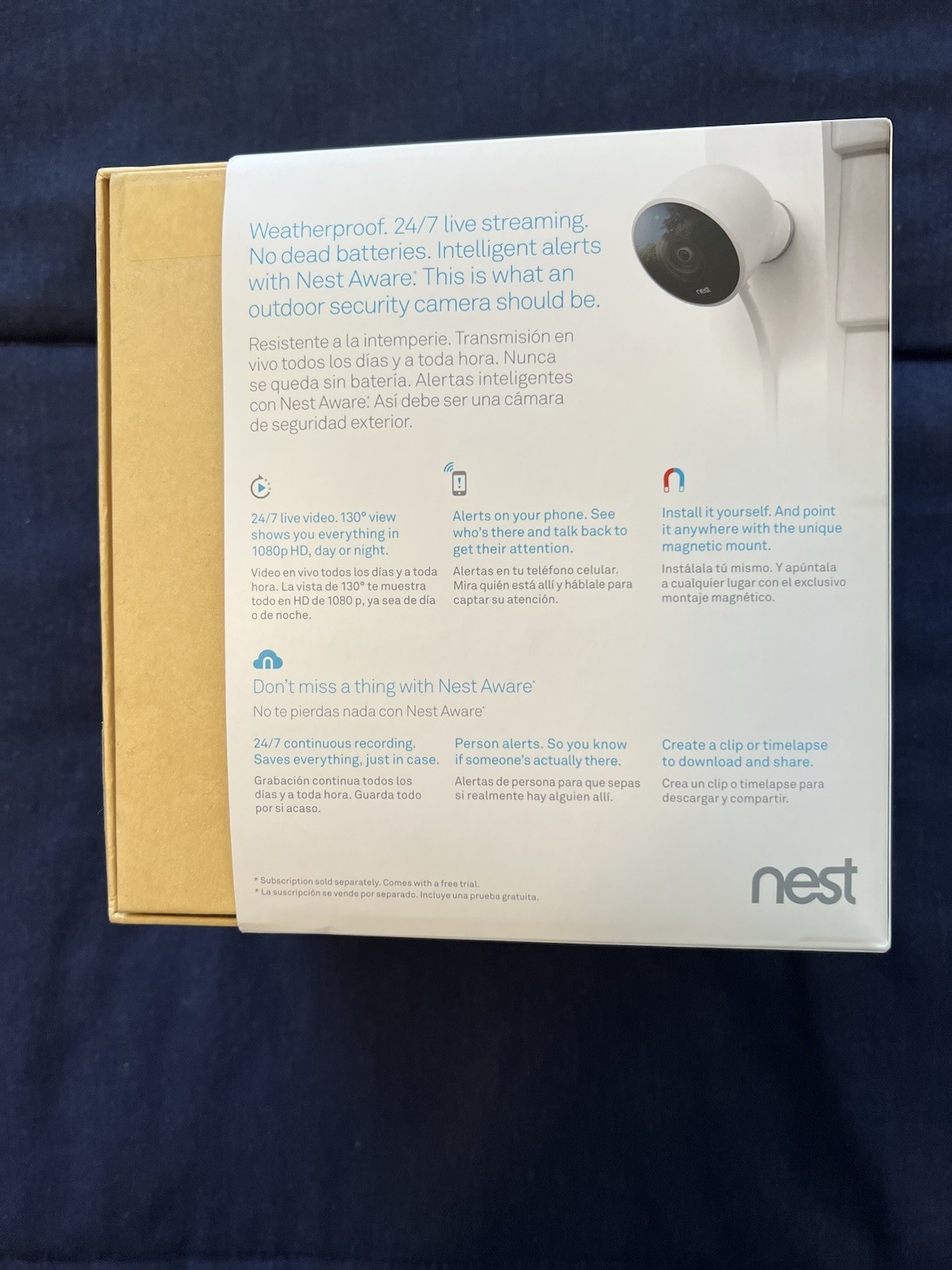 Nest NC2100ES Outdoor Security Camera 1st Gen