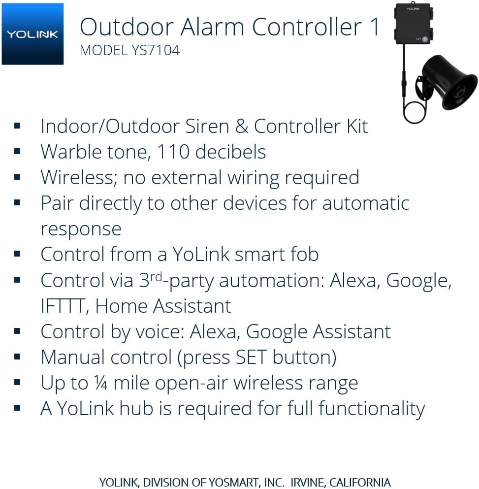 Long Range Wireless Siren Kit with Motion Detection & Voice Control Features