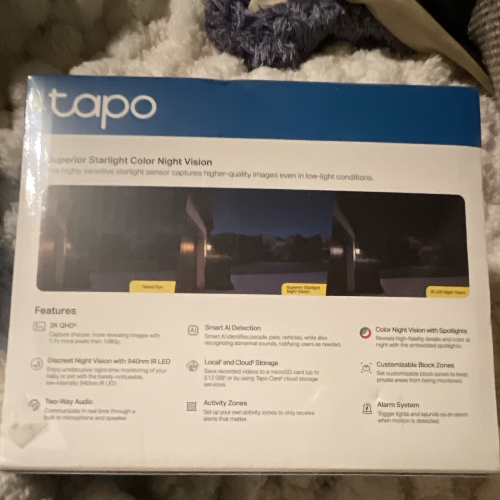 TP-Link Tapo C120 2K QHD Wi-Fi Indoor/Outdoor Security Camera Color Night Vision