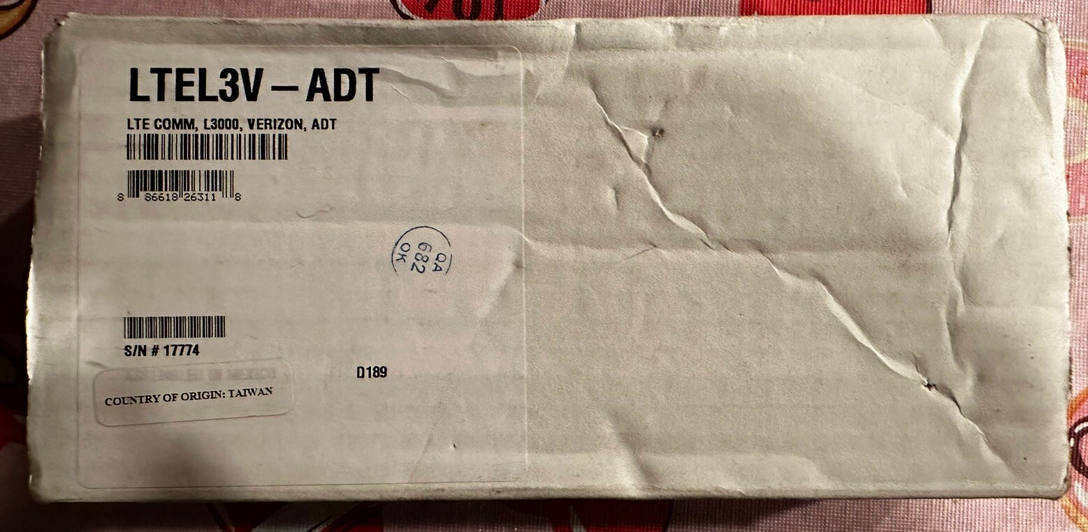 Honeywell LTE3V-ADT Verizon, ADT LTE Communicator L3000