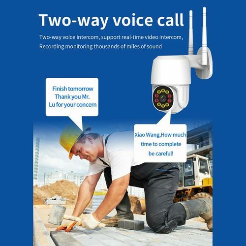 Wireless Digital Zoom 1080P PTZ WiFi IP Outdoor Camera SP Two-Way Audio 24h128GB