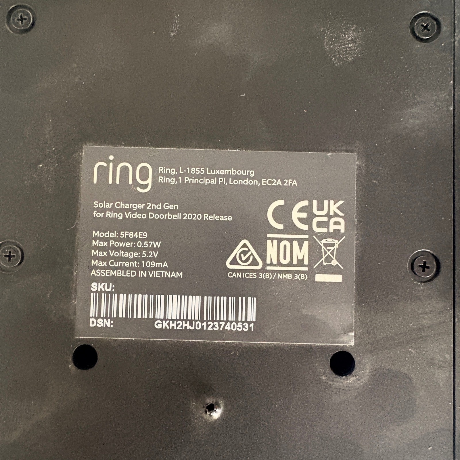 Ring Plug-in Mount Floodlight Cam Wired Plus Pro & Solar Charger 2nd Gen 5F84E9