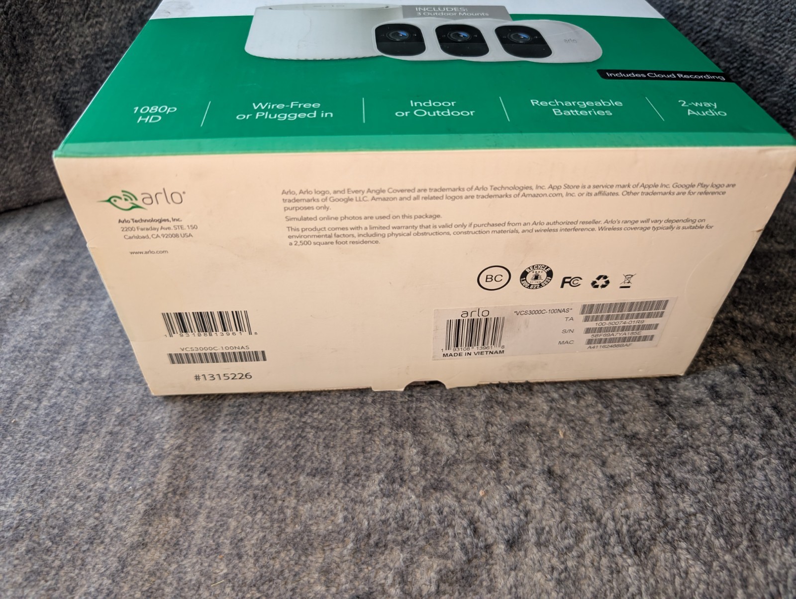 Arlo Pro 2 Security Camera Bundle Wire-Free HD Camera & Base! Missing Pieces!