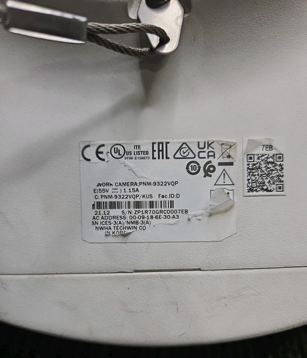Hanwha Wisenet PNM-9322VQP Network Camera – READ