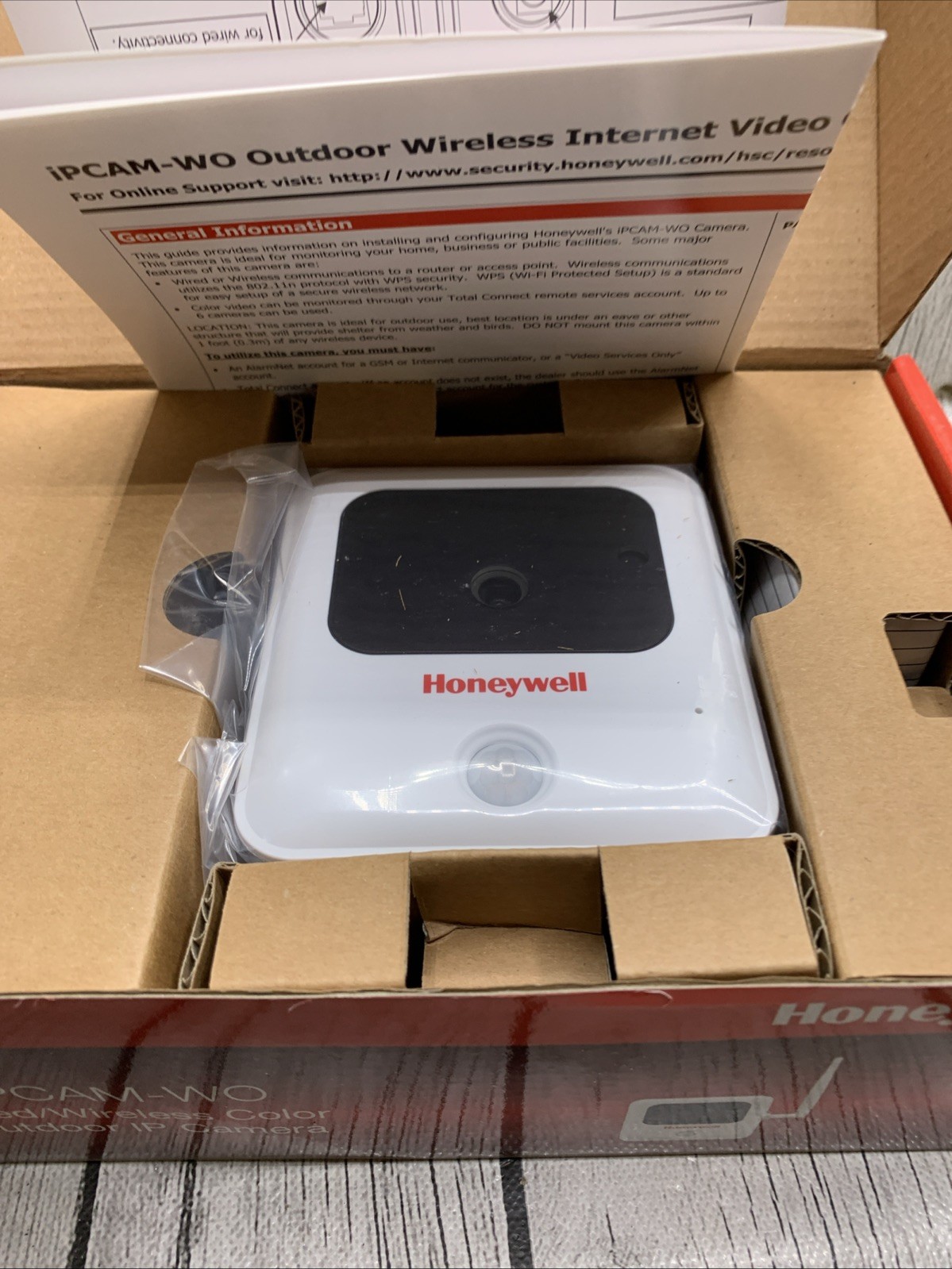 Honeywell iPCAM-WO Color IP Wireless Outdoor Security Camera White