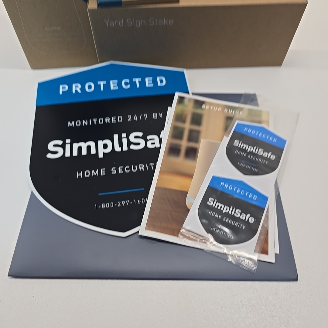 SimpliSafe Home Security Base Station BS3W GEN3 Lot Key Fob Yard Sign NEW Sealed