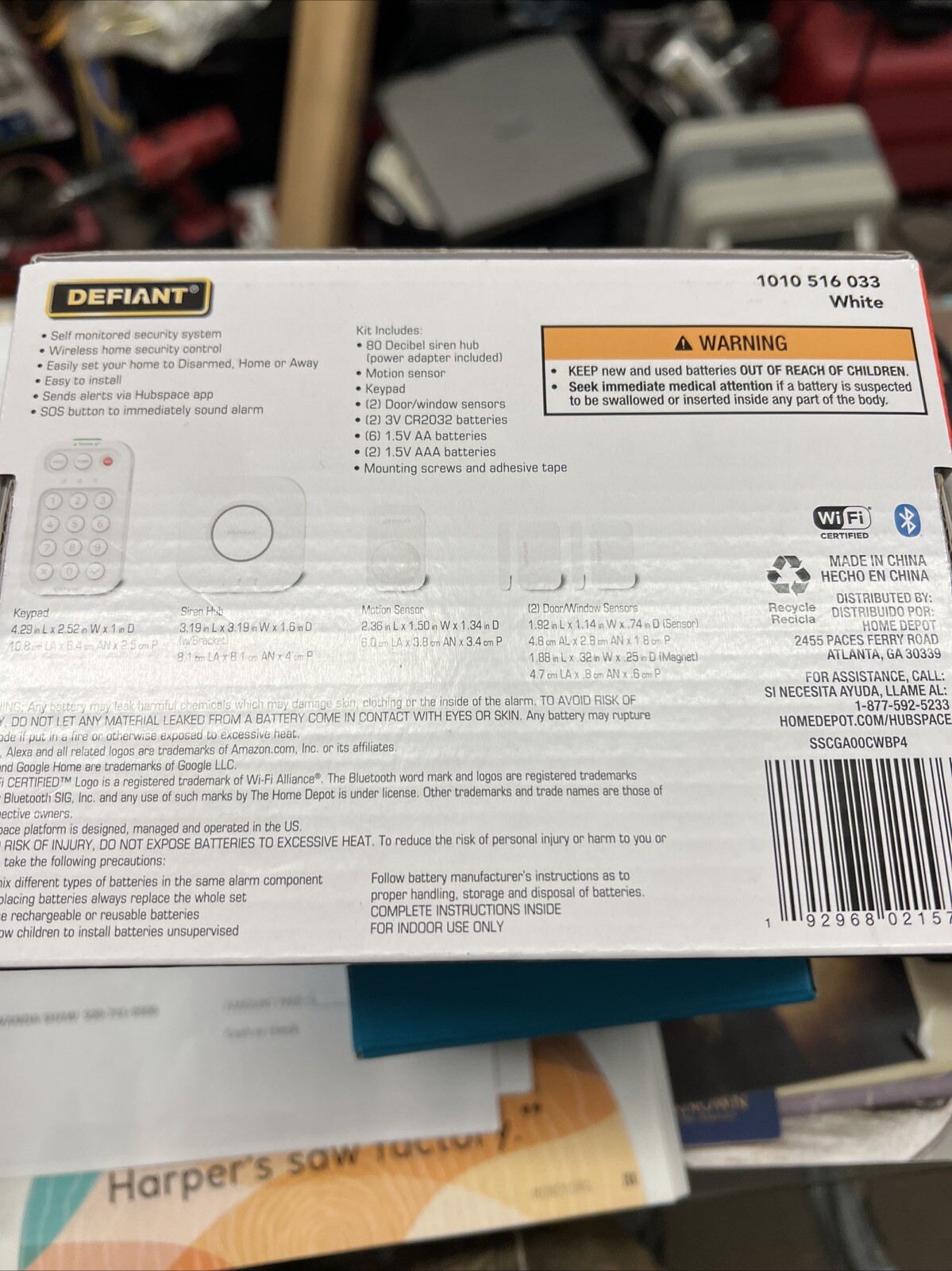 Defiant Smart Home Alarm System with WiFi and Bluetooth, Powered by Hubspace
