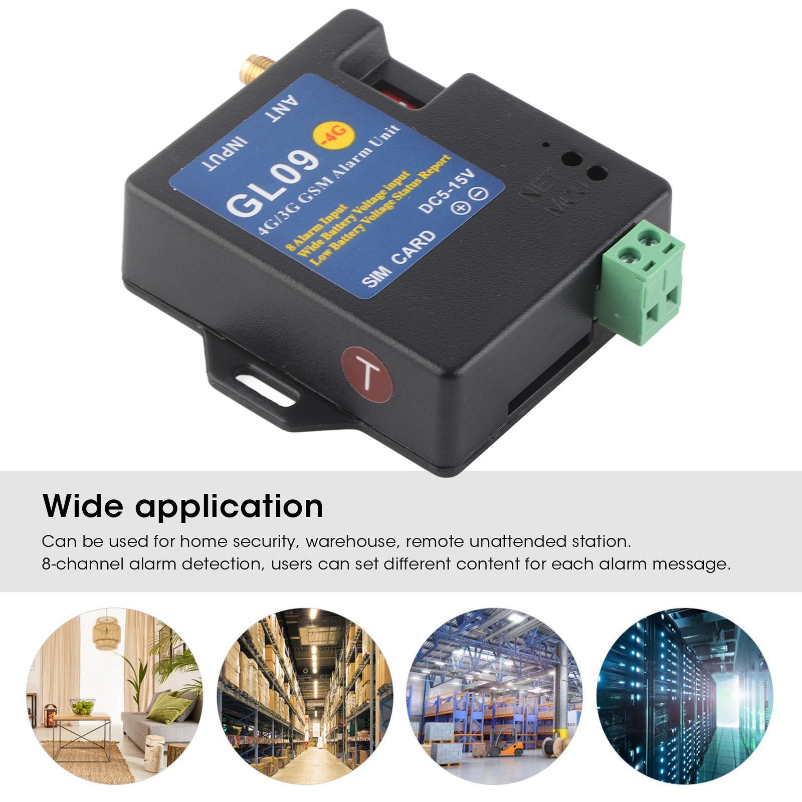 4G/3G/GSM Alarm Security System Alert Module 8‑Channel Input Low Consumption CRY