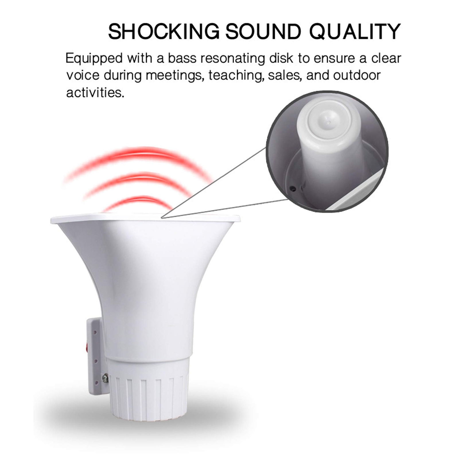 KLLsmDesign 30W Alarm Siren ,Dual Tone Outdoor Self Contained Electric Securi…