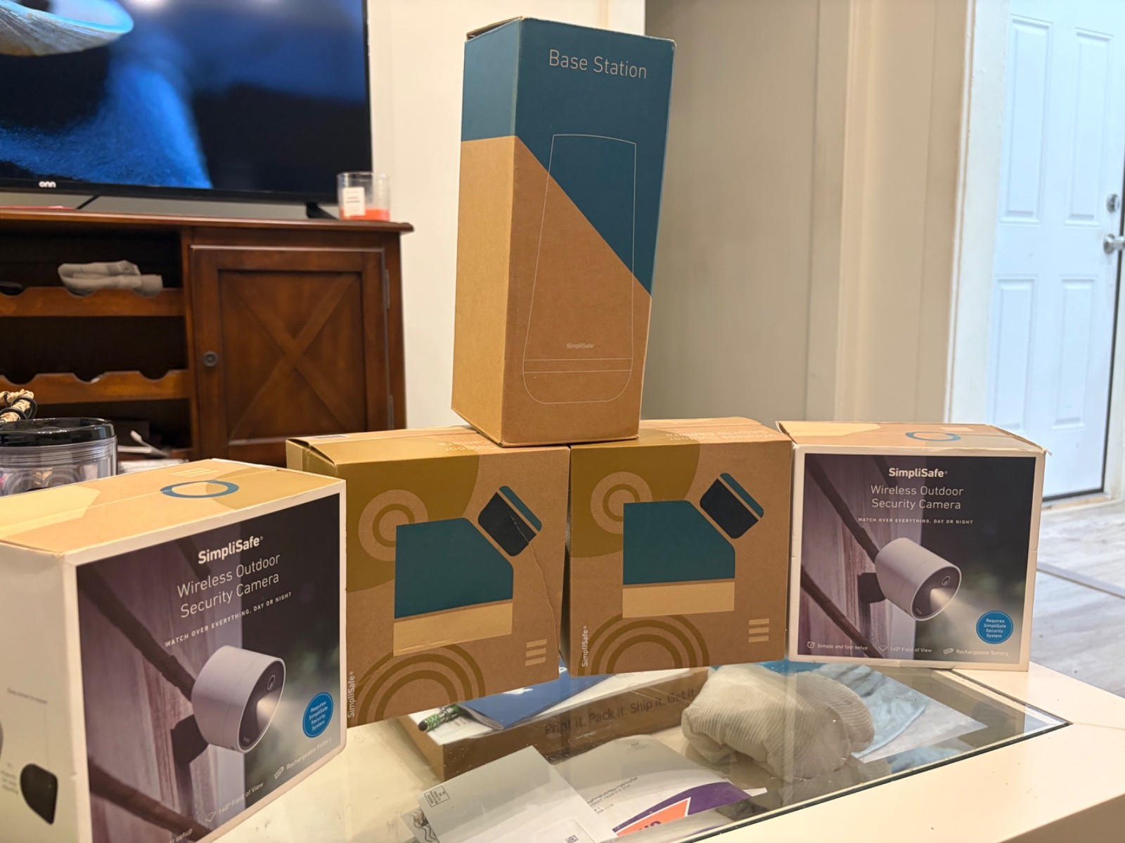 SimpliSafe Home Security System 3 Wireless Outdoor 1 Indoor Cameras 16 Pc BUNDLE