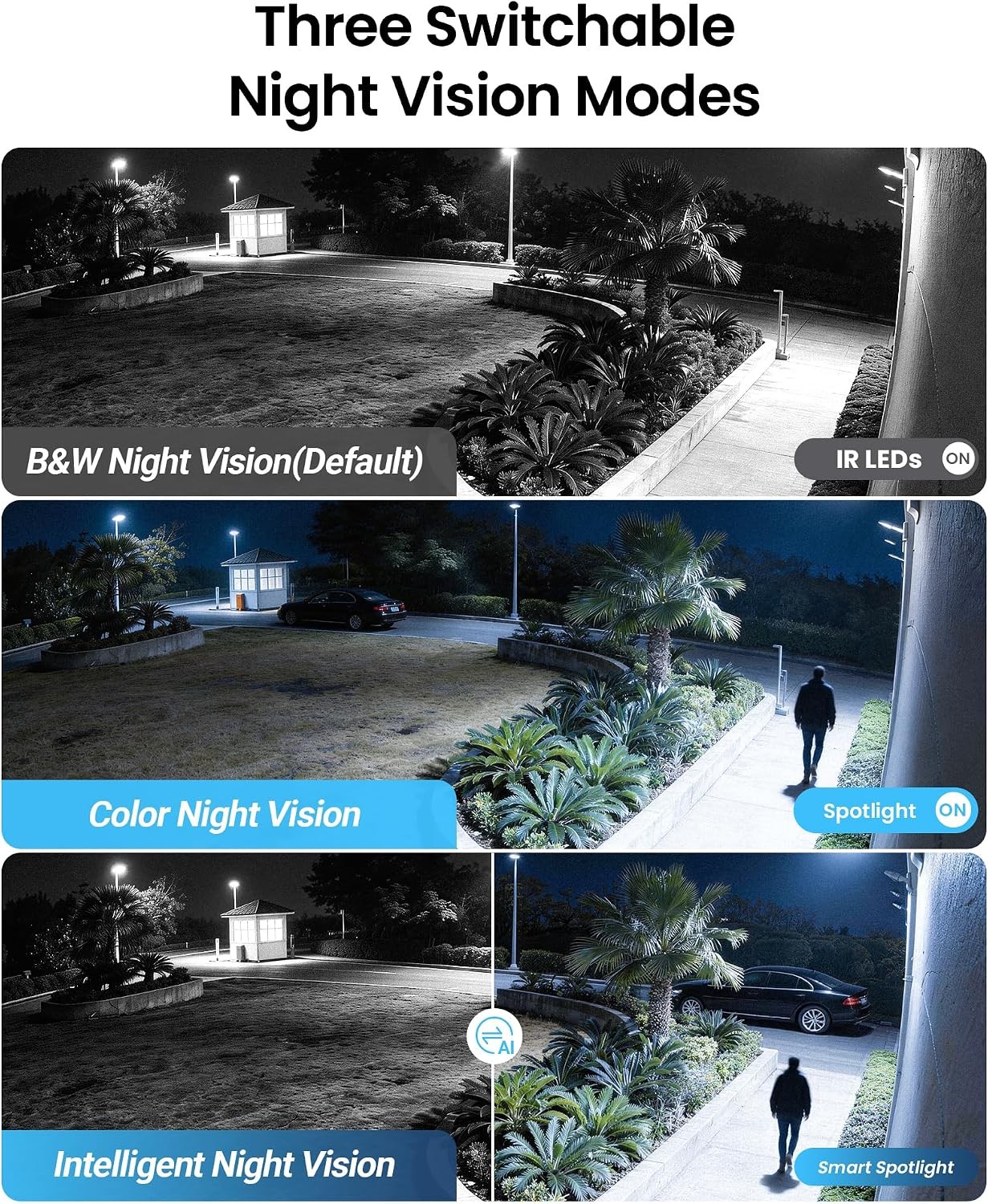 ZOSI 16CH 4K 8MP PoE NVR Security Camera System 8x Dome 4TB HDD AI Audio Outdoor