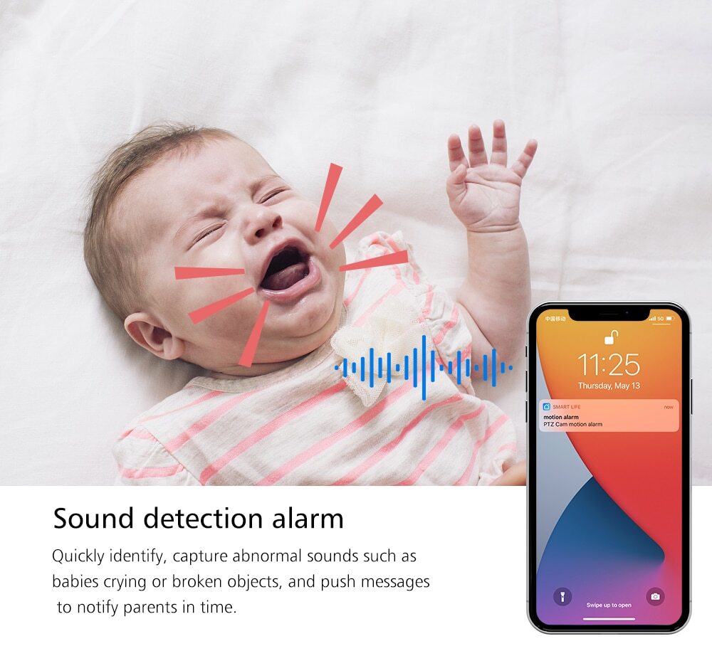 Camara De Seguridad Wifi Inalambrica HD Para Casa Interior Con Audio y Microfono