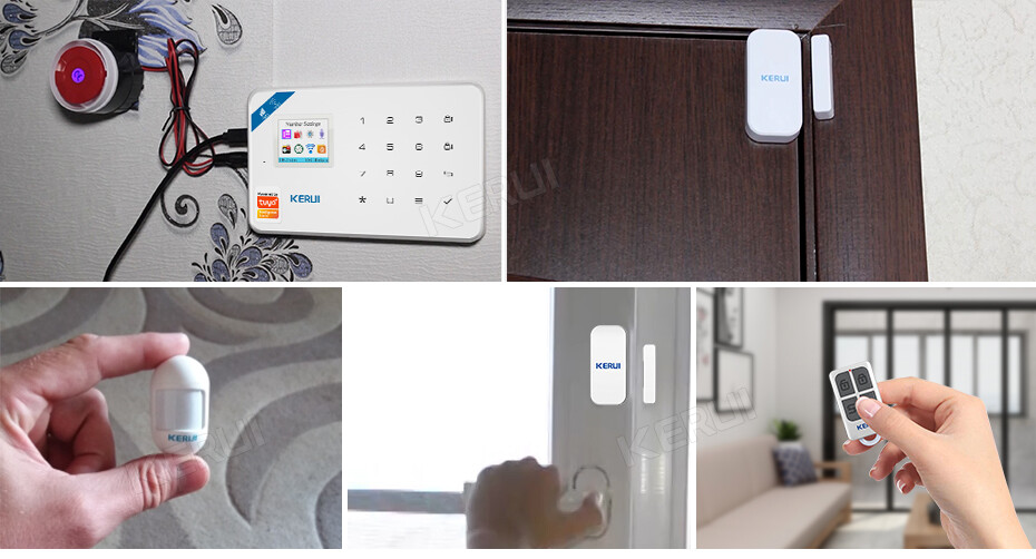 KERUI Wireless Wi-Fi Tuya GSM Smart Home Alarm System Security Motion Detector