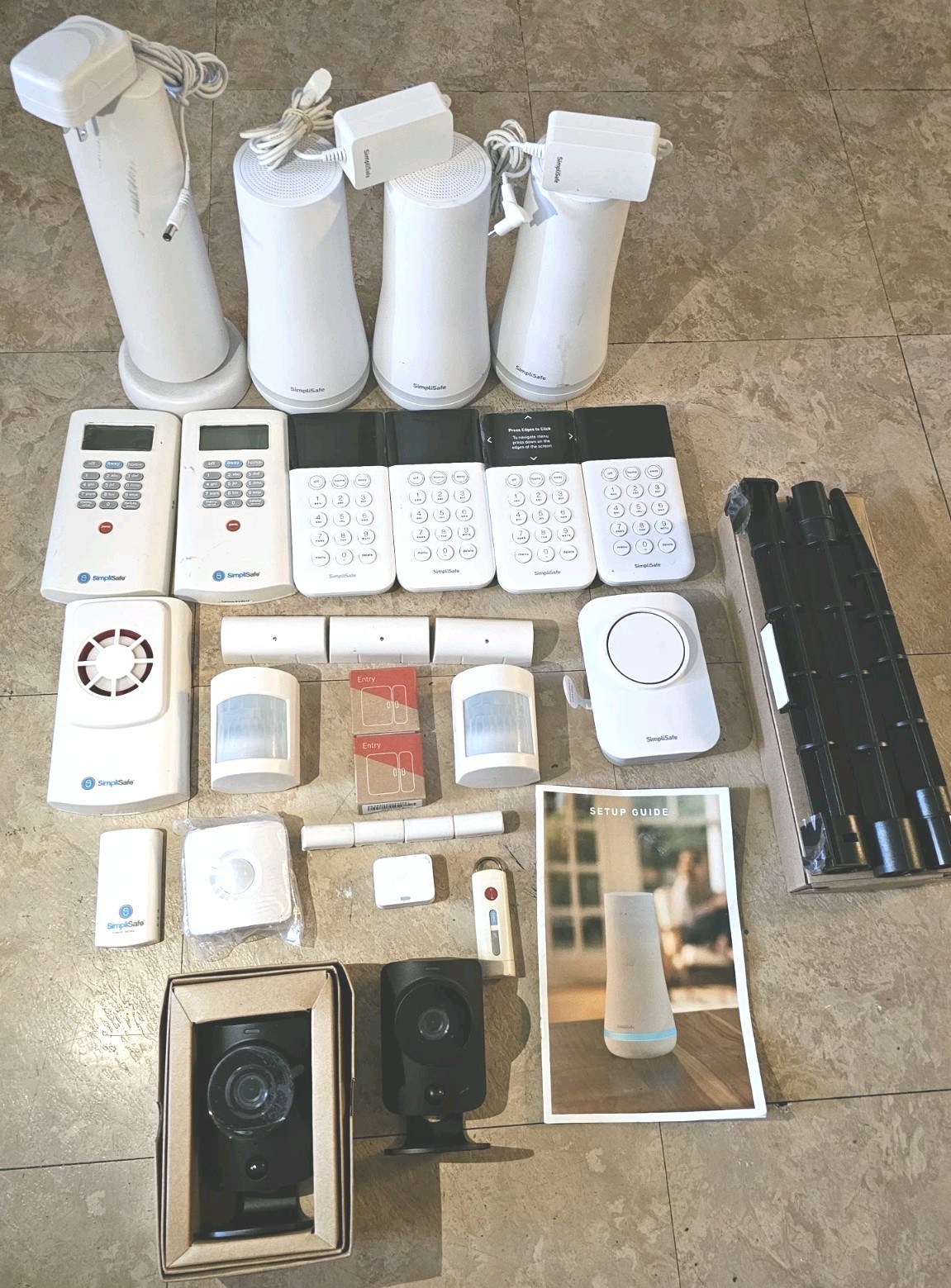 SimpliSafe Security System 25+ pc Lot Base Keypad Motion Sensors Towers Camera