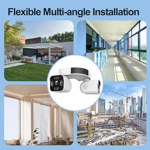 Dual Lens Outdoor Cameras 2.5K/5MP House Wired power supply – Wi-Fi Dual camera