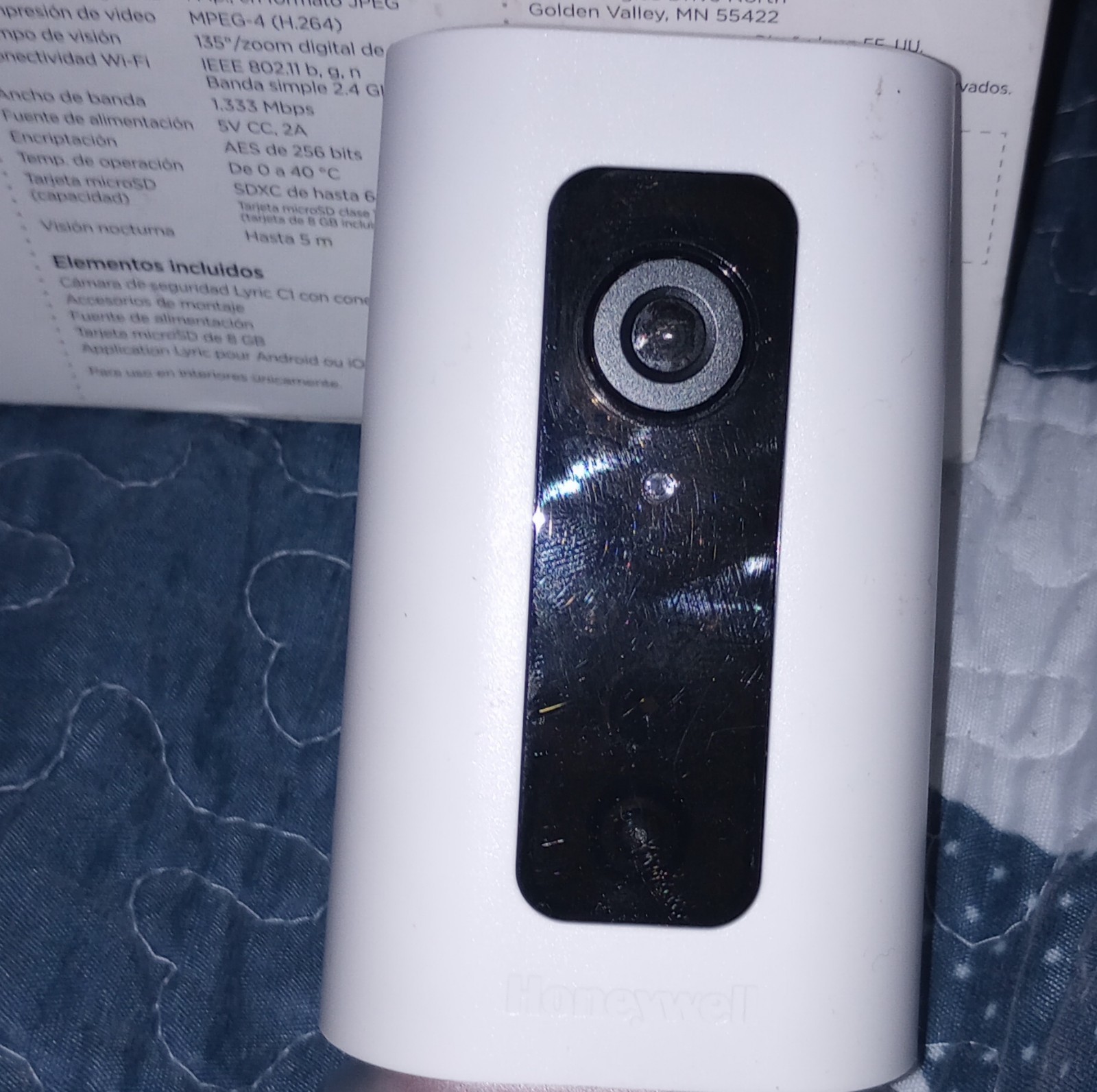 Honeywell Lyric C1 Wi-Fi 720p Security Camera, Sound Detection, Cloud Storage