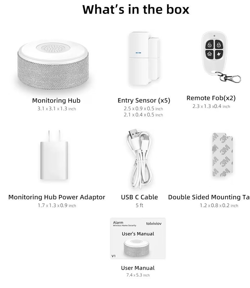 WiFi Door Alarm System, Wireless DIY Smart Home Security System, with Phone APP