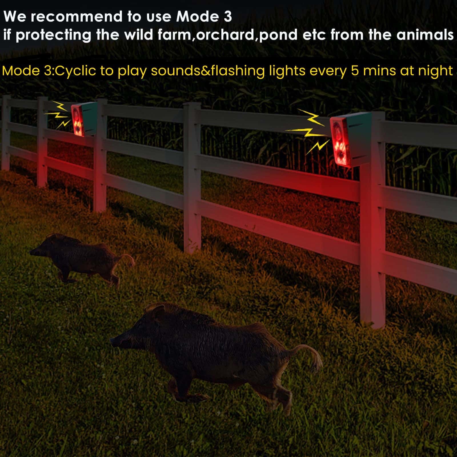 2pack Solar Outdoor Motion Sensor Alarm-Dog Barking or Gunshot Sound,Support …