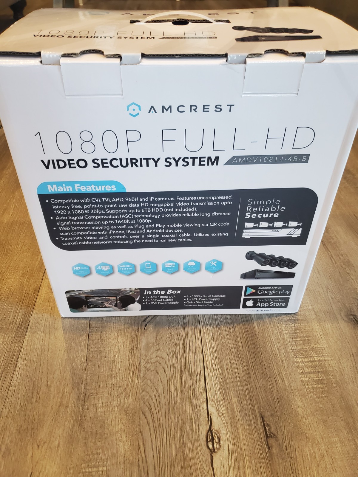 Amcrest AMDV10814-4B-B Set of 4 Bullet Video Security System OPENish PLEASE READ