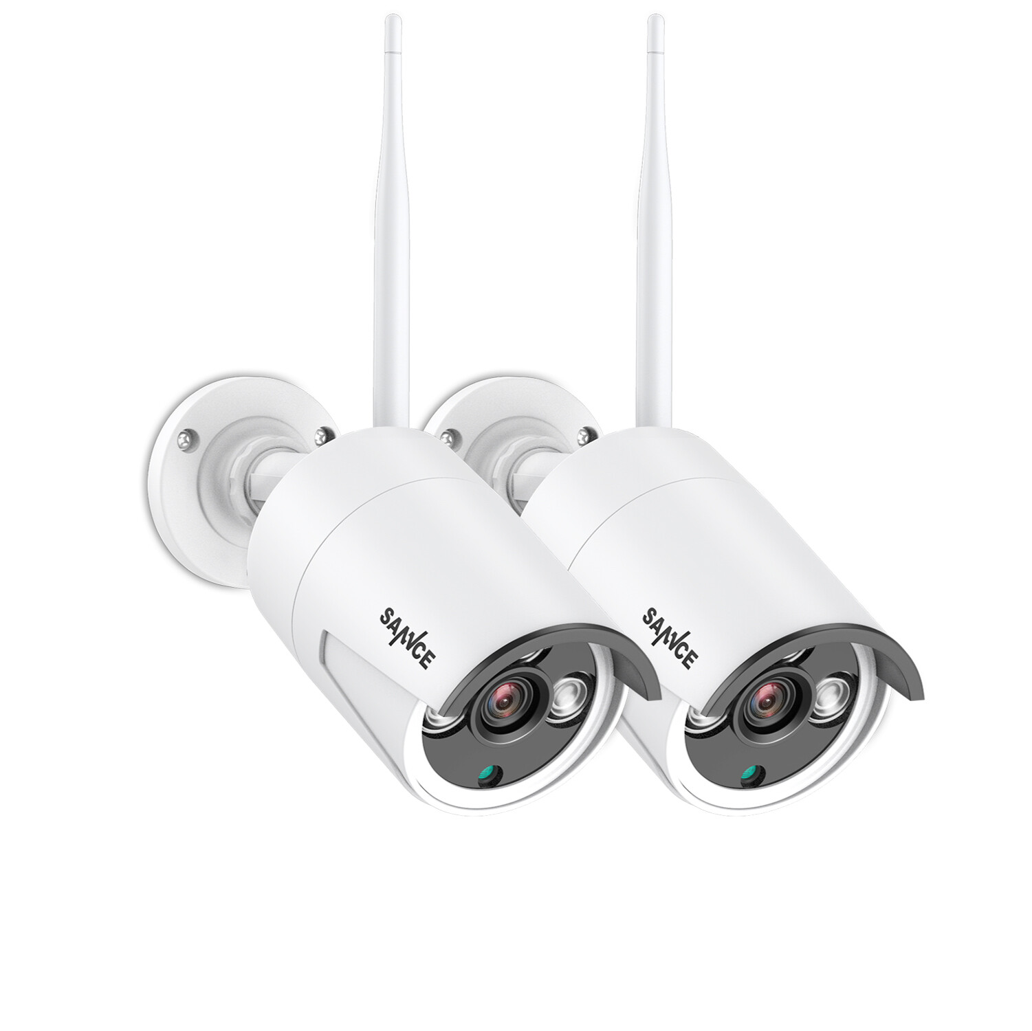 SANNCE 2x 3MP Two Way Audio Wireless Security Camera IP Network IR Night Vision