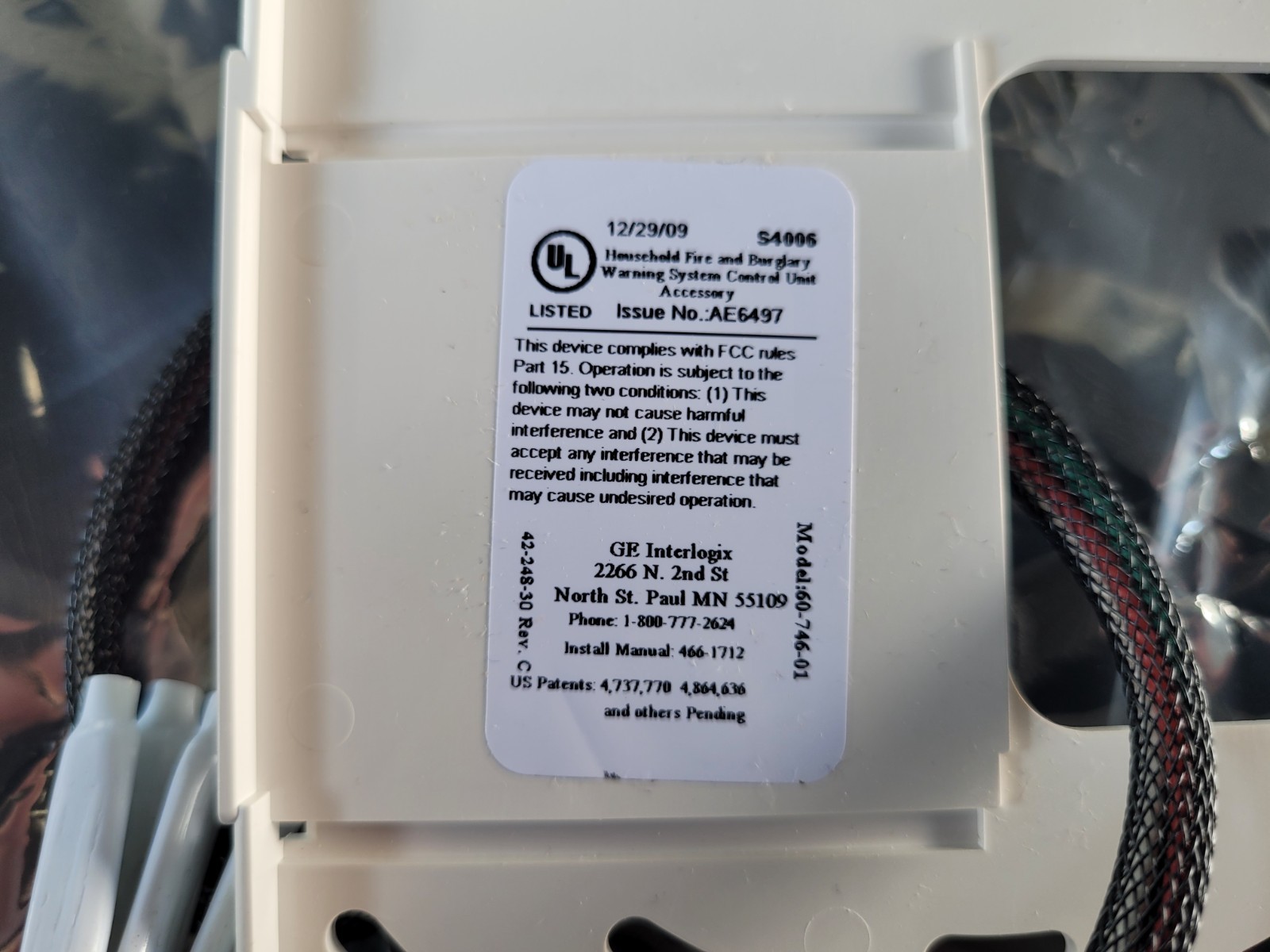 GE Interlogix 60-746-01 SuperBus 2000 LCD Alphanumeric Touchpad