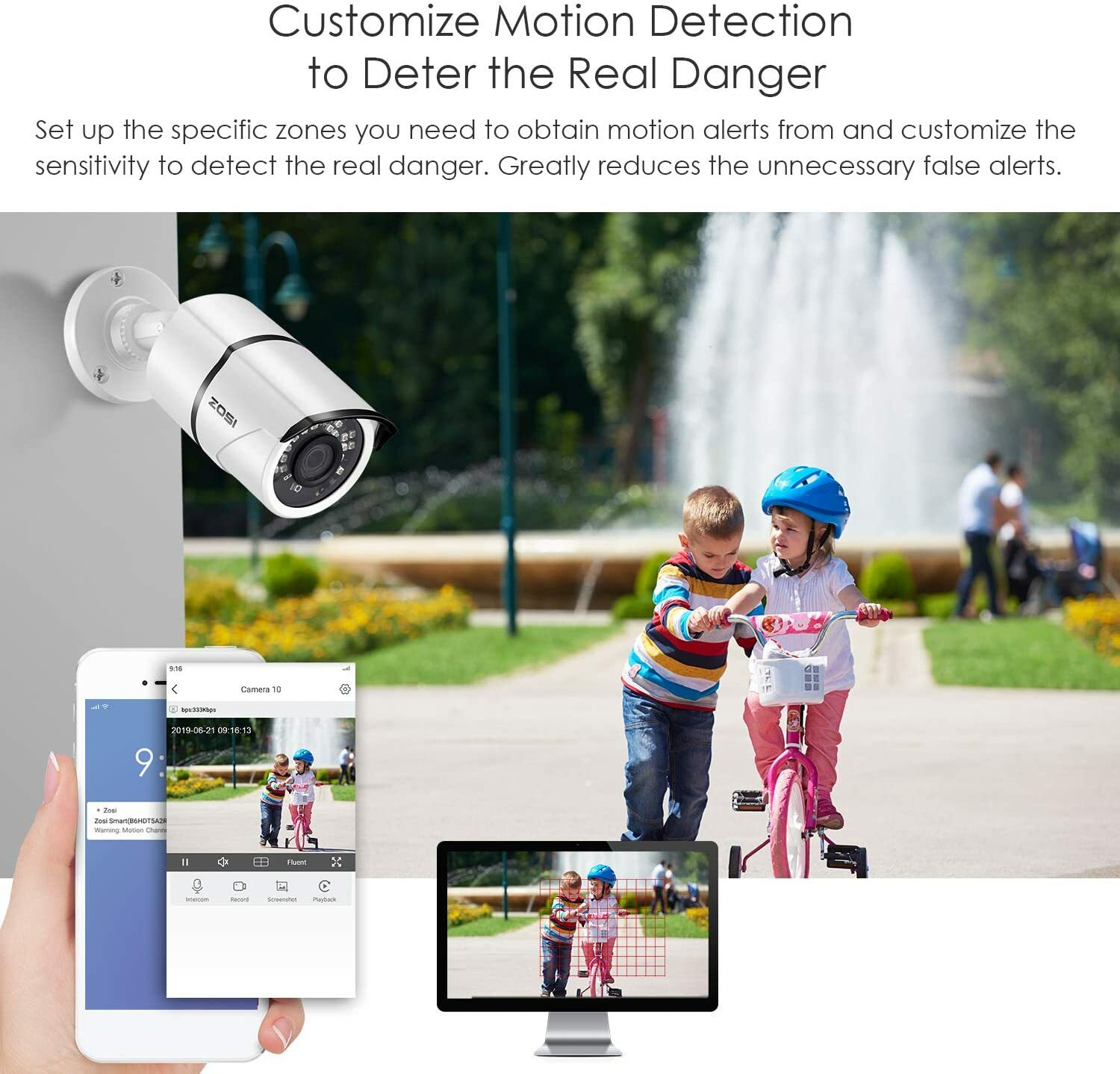 ZOSI H.265+ 8CH 5MP PoE NVR System 2K+ PoE IP Outdoor Securtiy Camera 2TB HDD