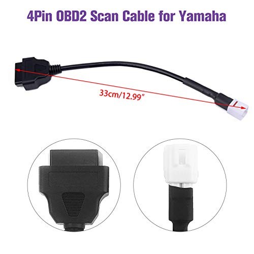 OBD2 Cable Connector Scanner for Yamaha FJR FZ09 FZ10 MT07 MT09 MT10 R1 R6