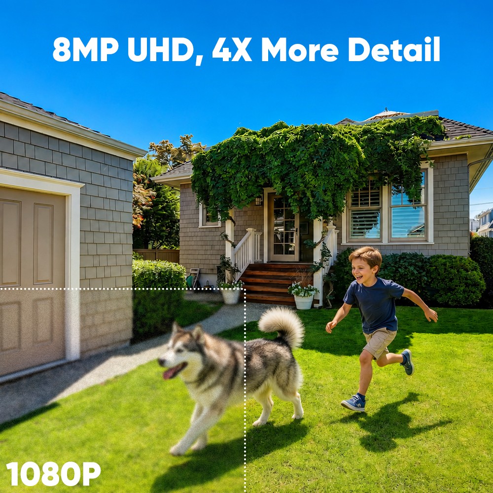 SANNCE 8CH NVR 4K Audio POE IP Security Camera System 8MP Color Night Outdoor AI