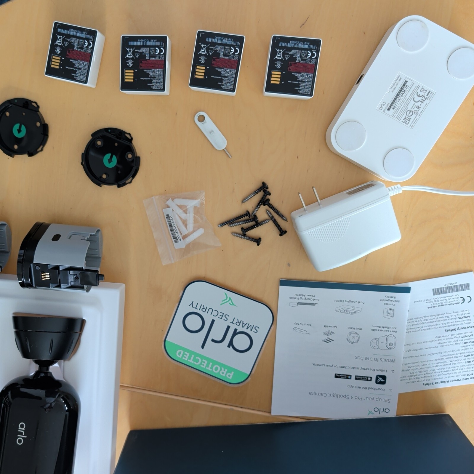 Arlo Pro 4 Spotlight Camera 3 Pack Wireless Security 2K Video & HDR VMC4350P