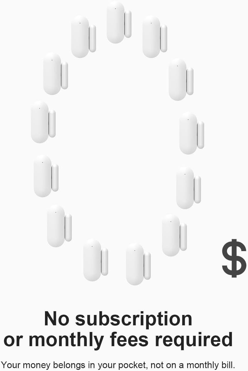 Smart Home Security System – 9-Piece Kit with Alexa & Google, No Fees
