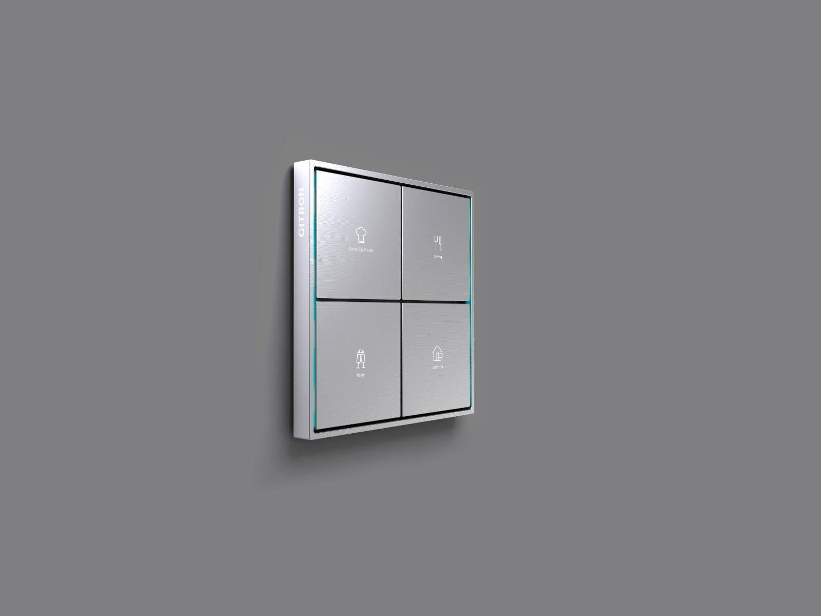 KNX KEYPAD 8 BUTTONS CITRON SQUARE OR RECTANGULAR LUXURY