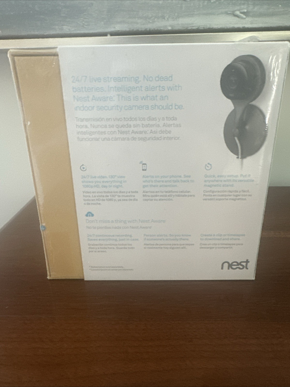 Google Nest NC1102ES Cam Indoor Security Camera 1st Gen – Black – New & Sealed