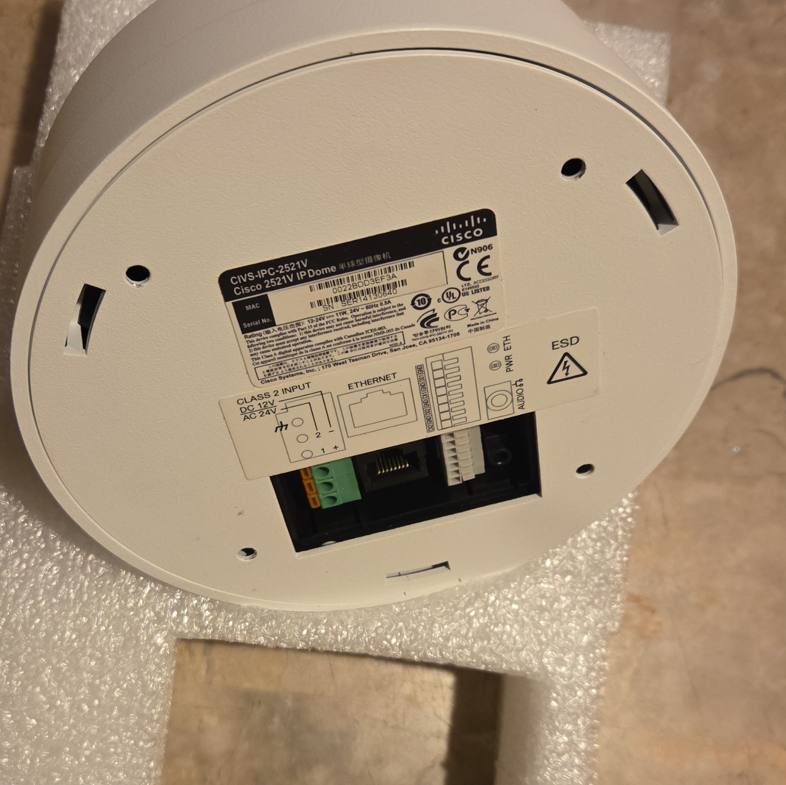 Cisco Small Business VC220 Dome IP Network Camera PoE 1080p WDR Day/Night