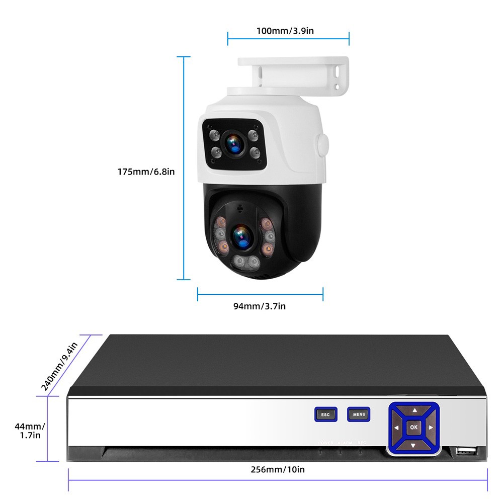 6MP 8 Channel PoE NVR Security Camera Kit Motion Alert Outdoor IP Surveillance