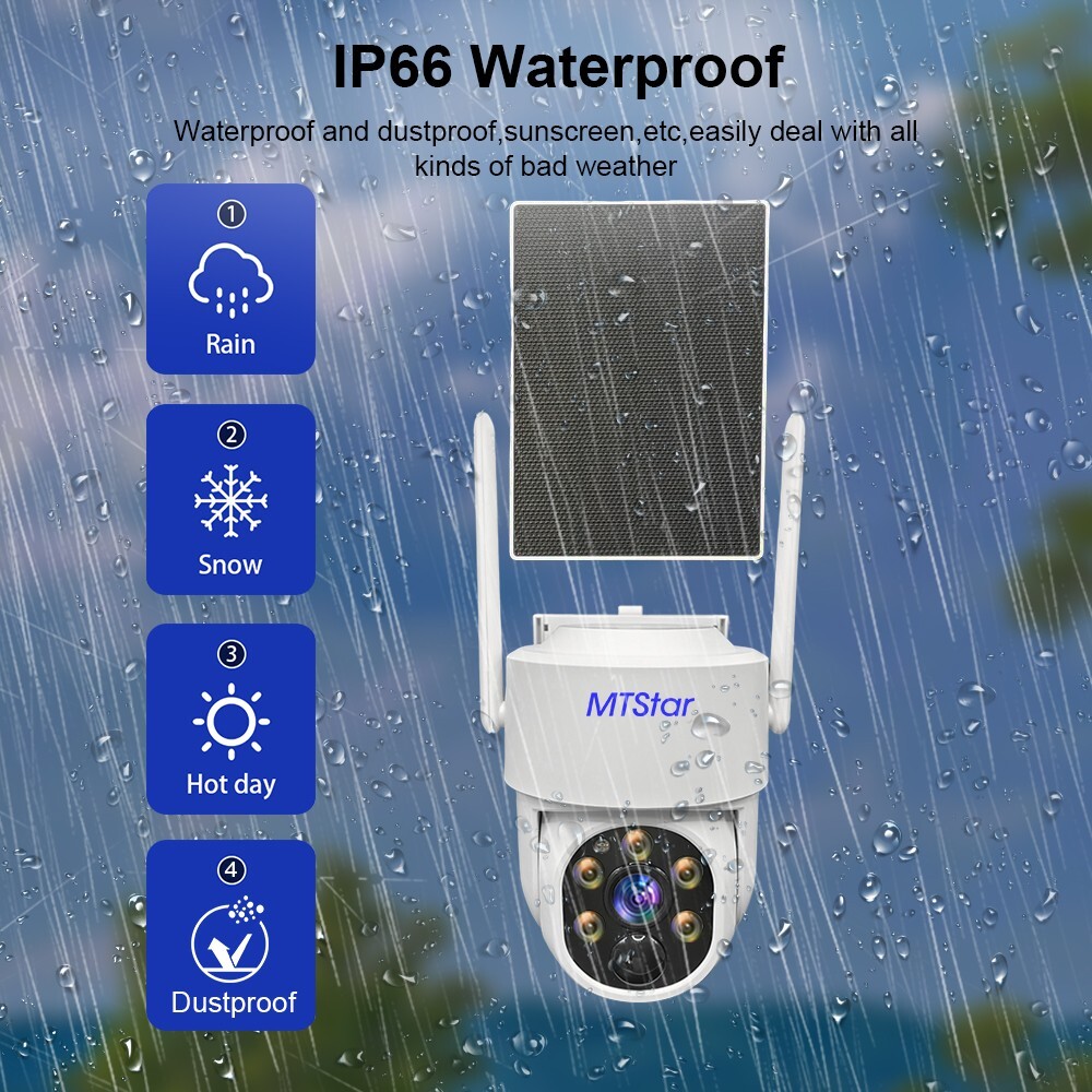 Solar Panel Wireless HD 4MP IP PRO Smart WiFi Camera Kit With 10-inch Monitor