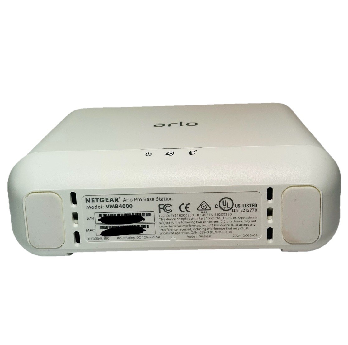 Netgear Arlo Pro Base Station VMB4000 Smart Home Hub No Power Cord TESTED
