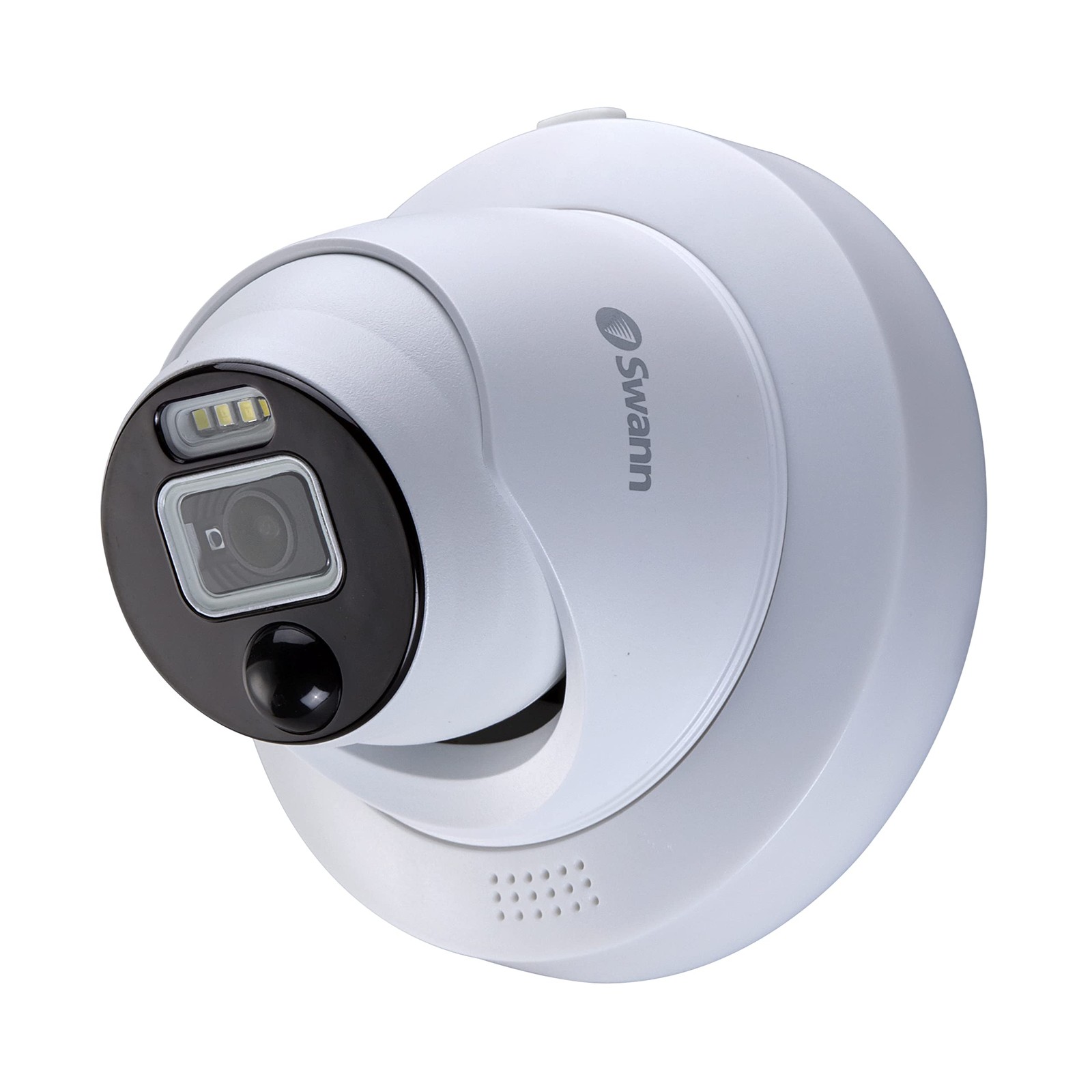 Swann Add-OnDVR Flashing Lights Dome Security Camera with Sensor Spotlight4K UHD